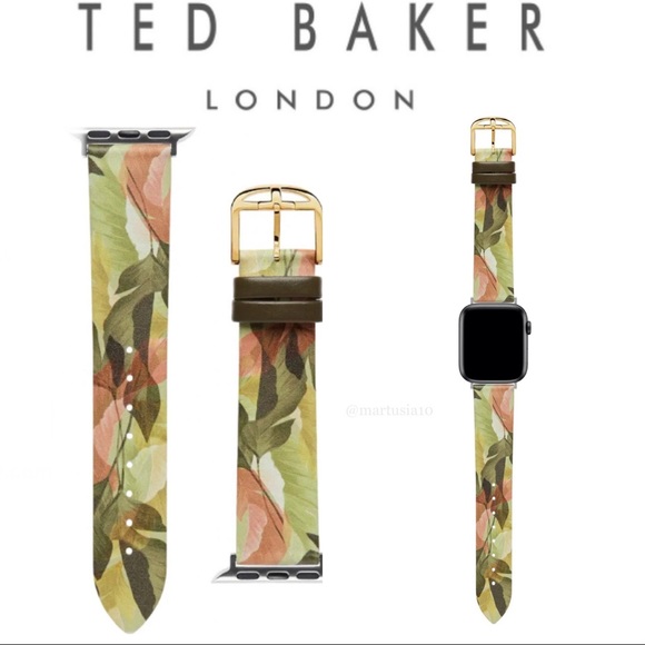 TED BAKER LONDON Floral Leather Apple Watch® Band 74$ - Picture 1 of 4